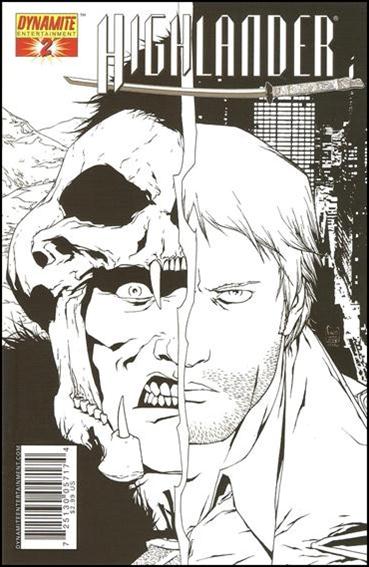 Highlander issue 2-D Cammo Black and White Cover