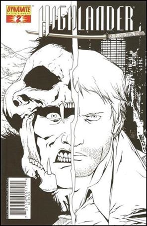 Highlander issue 2-D Cammo Black and White Cover