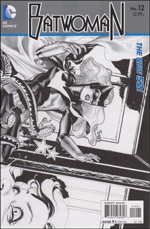 Batwoman (2011) issue 12-B Wraparound 1:25 Black and White Cover
