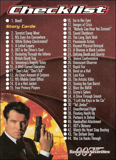 James Bond: Tomorrow Never Dies (Base Set) card 90 Checklist