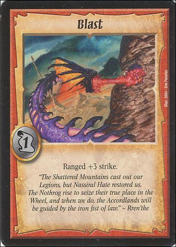 Warlord: Saga of the Storm card 159 Blast