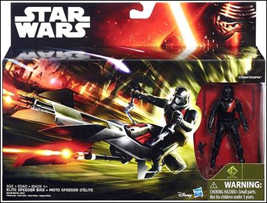 Star Wars: The Force Awakens 3 3/4" (Class 1) Vehicles figure 3 Elite Speeder Bike w/ Stormtrooper (Black)