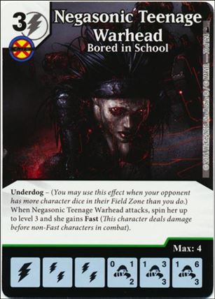 Marvel Dice Masters Deadpool card 70 Negasonic Teenage Warhead: Bored in School