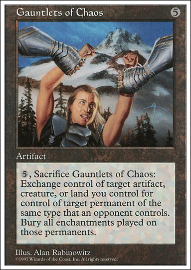Magic the Gathering: 5th Edition (Base Set) card 373 Gauntlets of Chaos