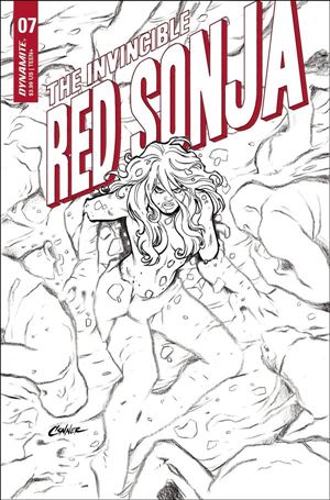Invincible Red Sonja issue 7-M Amanda Conner 1:15 Black & White Cover