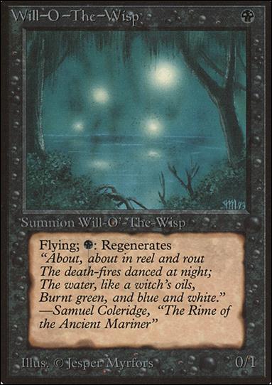 Magic the Gathering: Limited Edition Beta (Base Set) card 136 Will-o'-the-Wisp