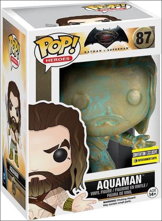 POP! Heroes figure 87-C Aquaman (Patina) Entertainment Earth Exclusive