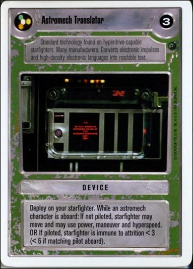 Star Wars: Dagobah Revised (Base Set) card 98 Astromech Translator