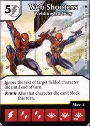 Marvel Dice Masters Amazing Spider-Man card 133 Web Shooters: Webbing All Over 