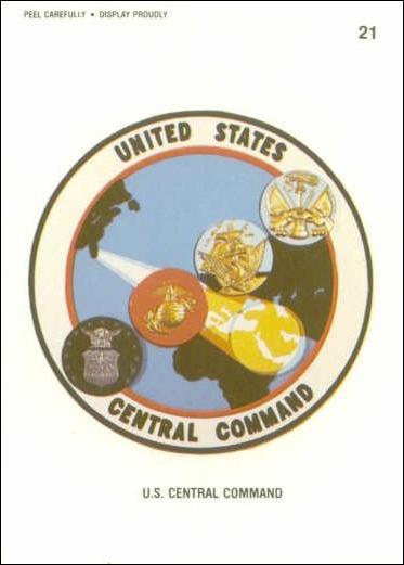Desert Storm: Series 1 (Sticker Subset) card 21 U.S. Central Command