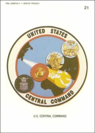 Desert Storm: Series 1 (Sticker Subset) card 21 U.S. Central Command
