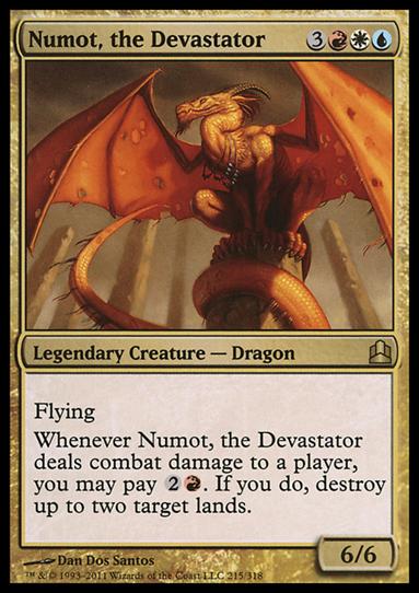 Magic the Gathering: Commander (Base Set) card 215 Numot, the Devastator