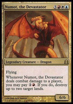 Magic the Gathering: Commander (Base Set) card 215 Numot, the Devastator