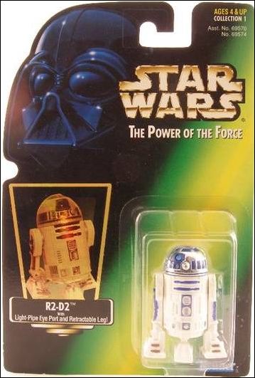 Star Wars: The Power of the Force 2 3 3/4" Basic Action Figures figure 8-C R2-D2 (Green Card) (Holofoil Sticker)