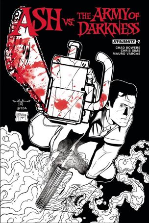 Ash vs. the Army of Darkness issue 2-F Pasquale Qualano 1:30 Black and White Cover