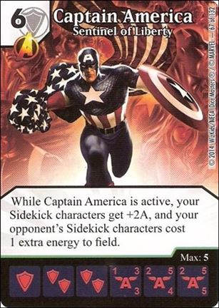 Marvel Dice Masters Avengers vs. X-Men  card 67 Captain America: Sentinel of Liberty