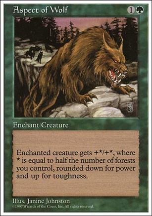 Magic the Gathering: 5th Edition (Base Set) card 278 Aspect of Wolf