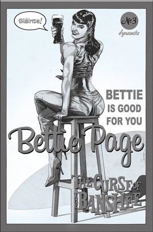 Bettie Page: The Curse of the Banshee issue 3-P Stephen Mooney 1:25 Greyscale Cover