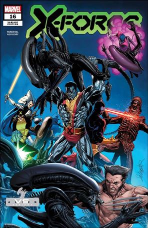 X-Force (2020) issue 16-B Salvador Larroca Marvel vs Alien Cover