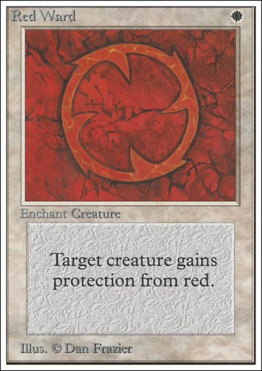 Magic the Gathering: Unlimited (Base Set) card 34 Red Ward