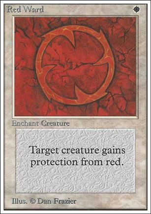 Magic the Gathering: Unlimited (Base Set) card 34 Red Ward