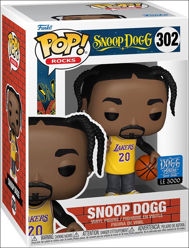 Pop! Rocks figure 302 Snoop Dogg (Yellow Laker Jersey) Dogg House 1/5000