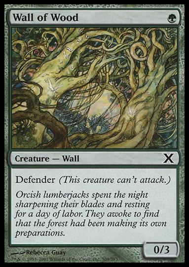 Magic the Gathering: 10th Edition (Base Set) card 309 Wall of Wood