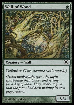 Magic the Gathering: 10th Edition (Base Set) card 309 Wall of Wood