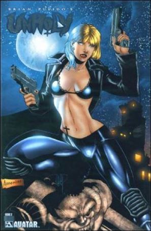 Brian Pulido's Unholy issue 2-E Platinum Foil Cover