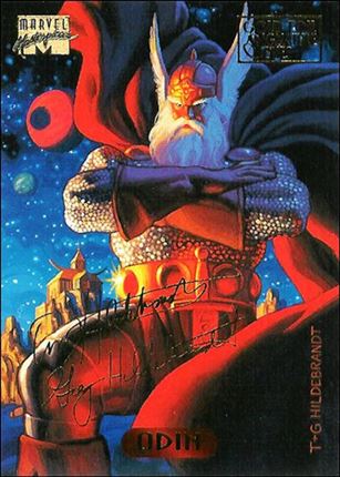1994 Marvel Masterpieces (Gold-Foil Signature Parallel Base Set) card 87 Odin