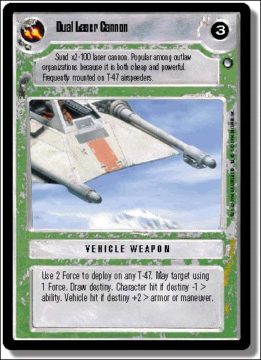 Star Wars: Hoth Limited (Base Set) card 161 Dual Laser Cannon