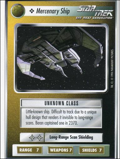 Star Trek: Premiere Unlimited (Base Set) card 354 Mercenary Ship