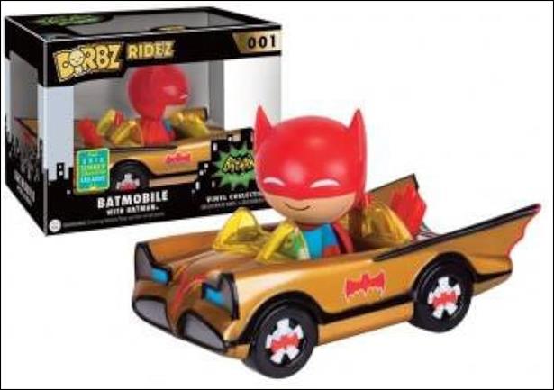 Dorbz Ridez figure 1-B Batmobile w/ Batman (Gold)