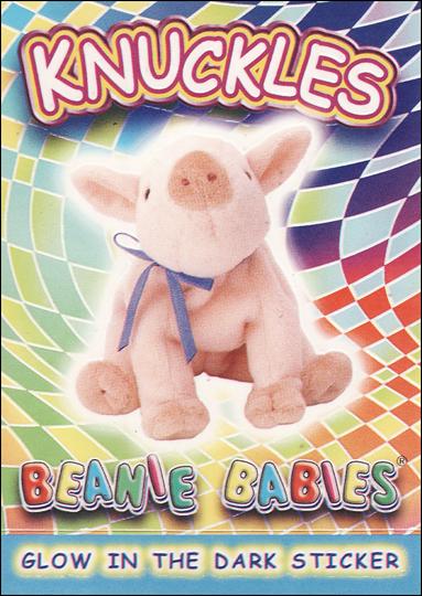 Beanie Babies Series 4 (Glow in the Dark Sticker Subset) card nn15 Knuckles