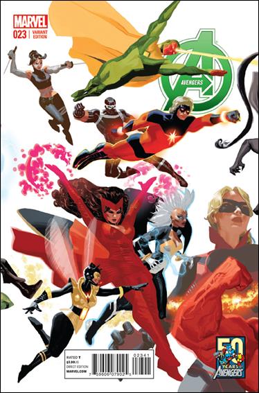 Avengers (2013) issue 23-B Daniel Acuna "Avengers 50th Anniversary" Cover