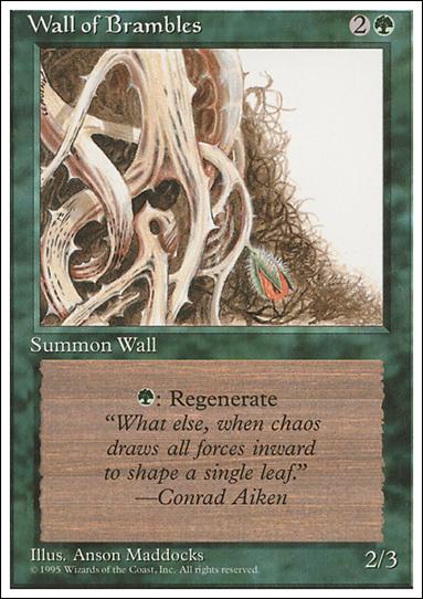 Magic the Gathering: 4th Edition (Base Set) card 282 Wall of Brambles