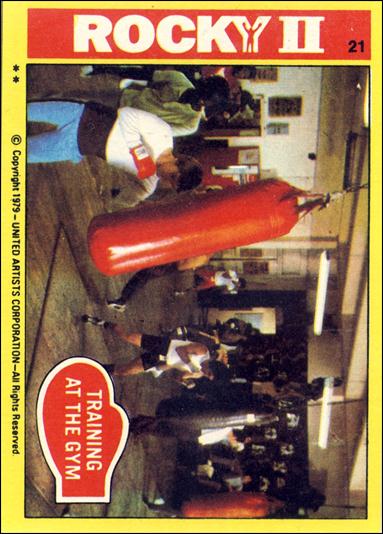 Rocky II (Base Set) card 21 Training at the Gym