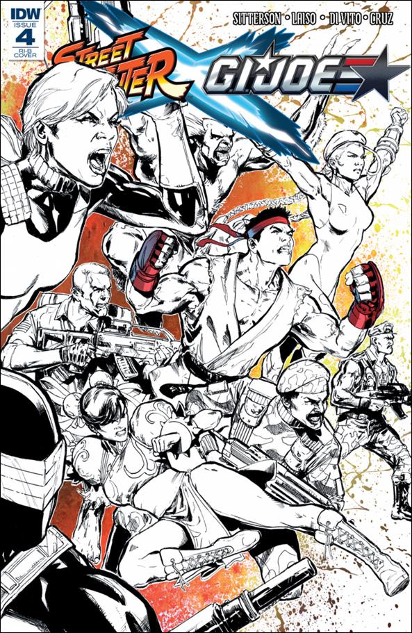 Street Fighter x G.I. Joe issue 4-D Phil Jimenez 1:25 Black & White Cover