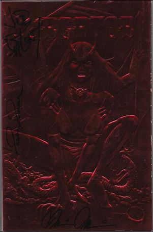 Purgatori: The Vampires Myth issue 1-D Embossed Red Foil Cover (signed by team) w/ COA