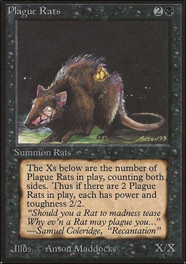 Magic the Gathering: Limited Edition Beta (Base Set) card 122 Plague Rats