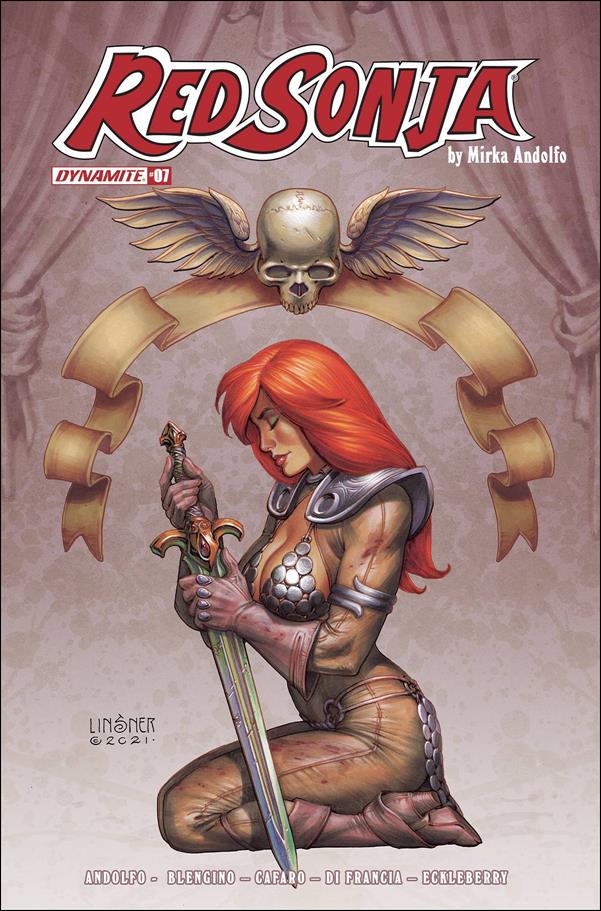 Red Sonja (2021) issue 7-C Joseph Michael Linsner Cover