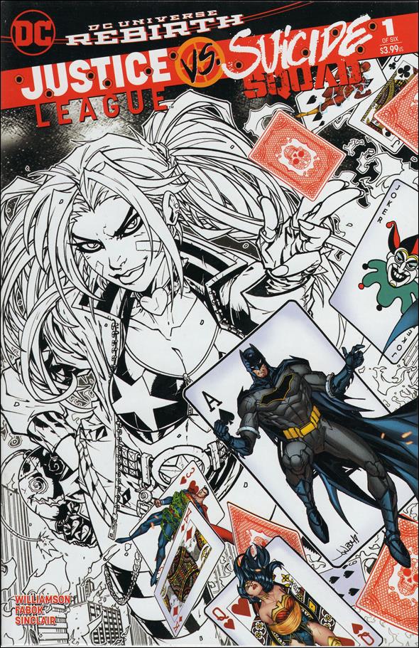 Justice League Vs Suicide Squad issue 1-TE Jonboy Meyers KRS Comics B/W Cover 1/1500