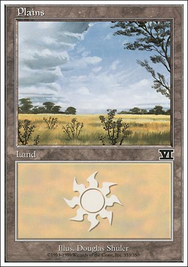 Magic the Gathering: 6th Edition (Base Set) card 333 Plains