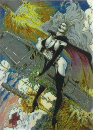 Lady Death All Chromium (Base Set) card 33 Nuke 'Em