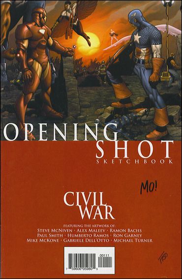 Civil War: Opening Shot issue 1-B Dynamic Forces (Signed by Morry Hollowell) 1/1750