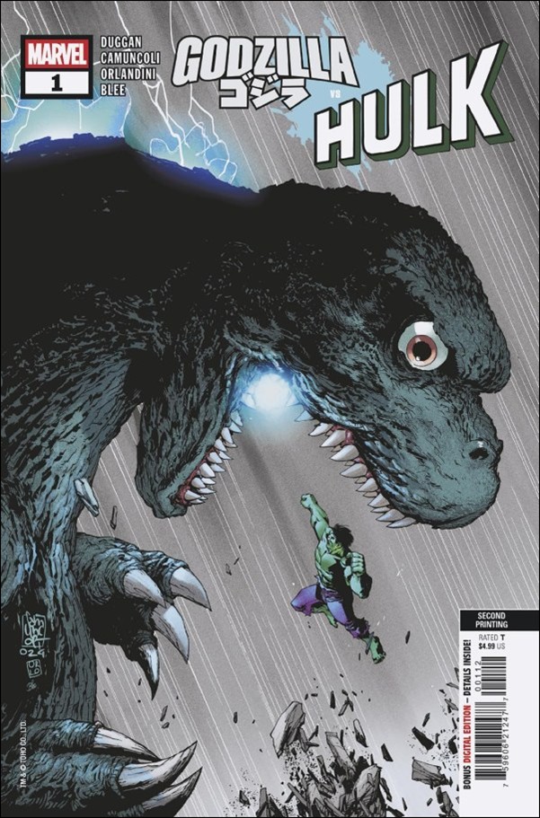 Godzilla vs. Hulk issue 1-K Giuseppe Camuncoli Cover (Second Printing)