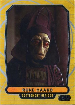 Star Wars Galactic Files (Base Set) card 9 Rune Haako Settlement Officer
