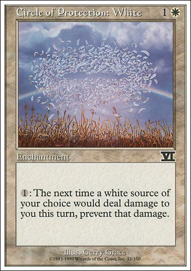 Magic the Gathering: 6th Edition (Base Set) card 12 Circle of Protection: White