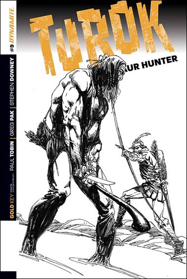 Turok: Dinosaur Hunter (2014) issue 9-C Bart Sears 1:10 Black & White Cover