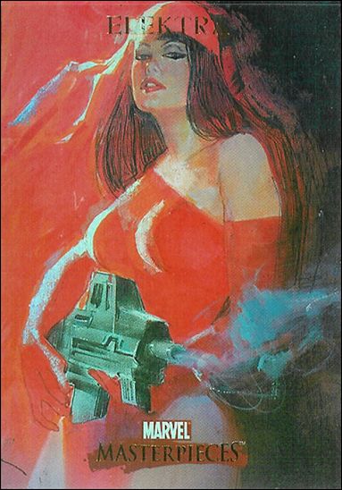 2007 Marvel Masterpieces (Parallel Foil Base Set) card 28 Elektra